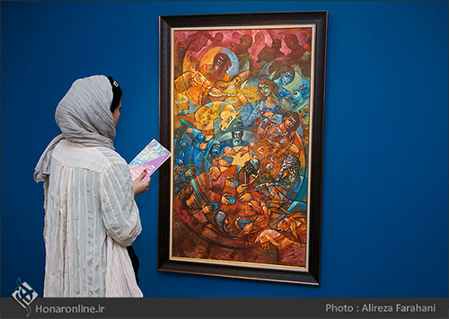 گزارش تصویری نمایشگاه نقاشی‌های دکتر محسن کیانی با عنوان "اهورانی" در گالری ویستا‎ (30 مرداد94)