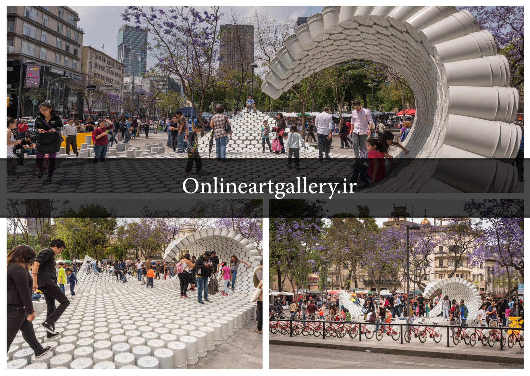 خلاقیت در معماری / رهایی در فضای عمومی شهر با سیلی از سطل