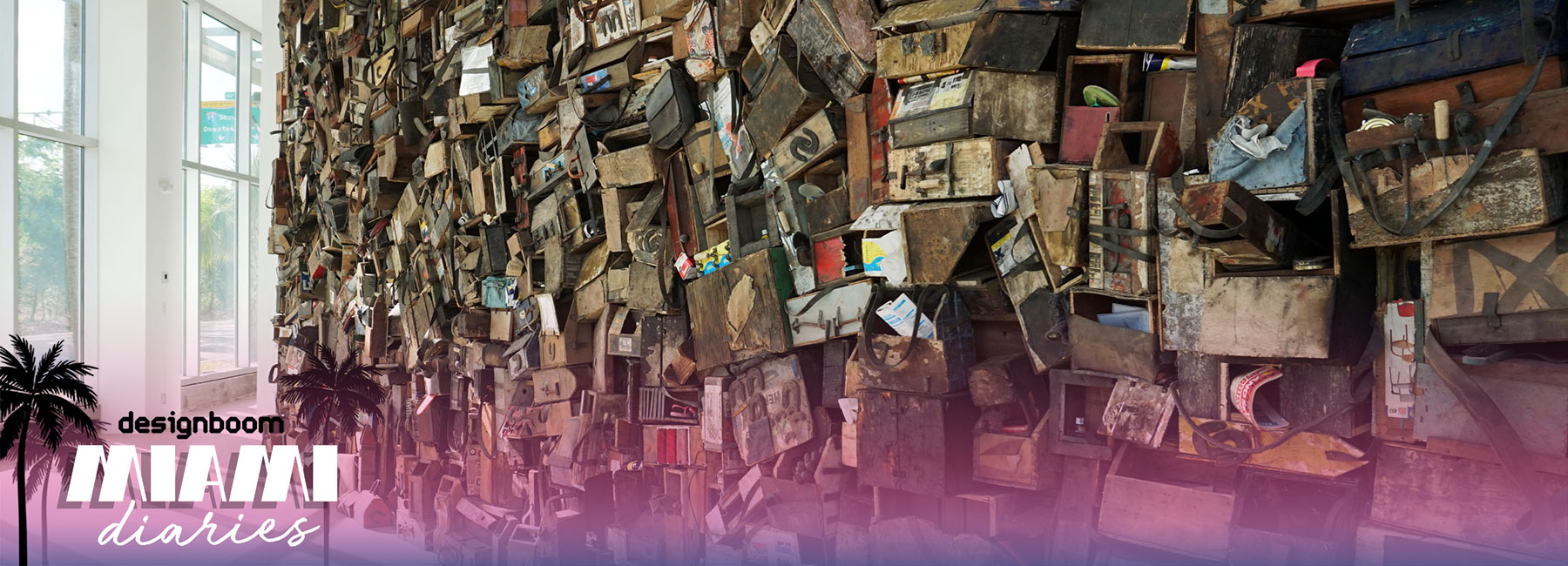 دیوارهای شهری با دو هزار جعبه چوبی در میامی