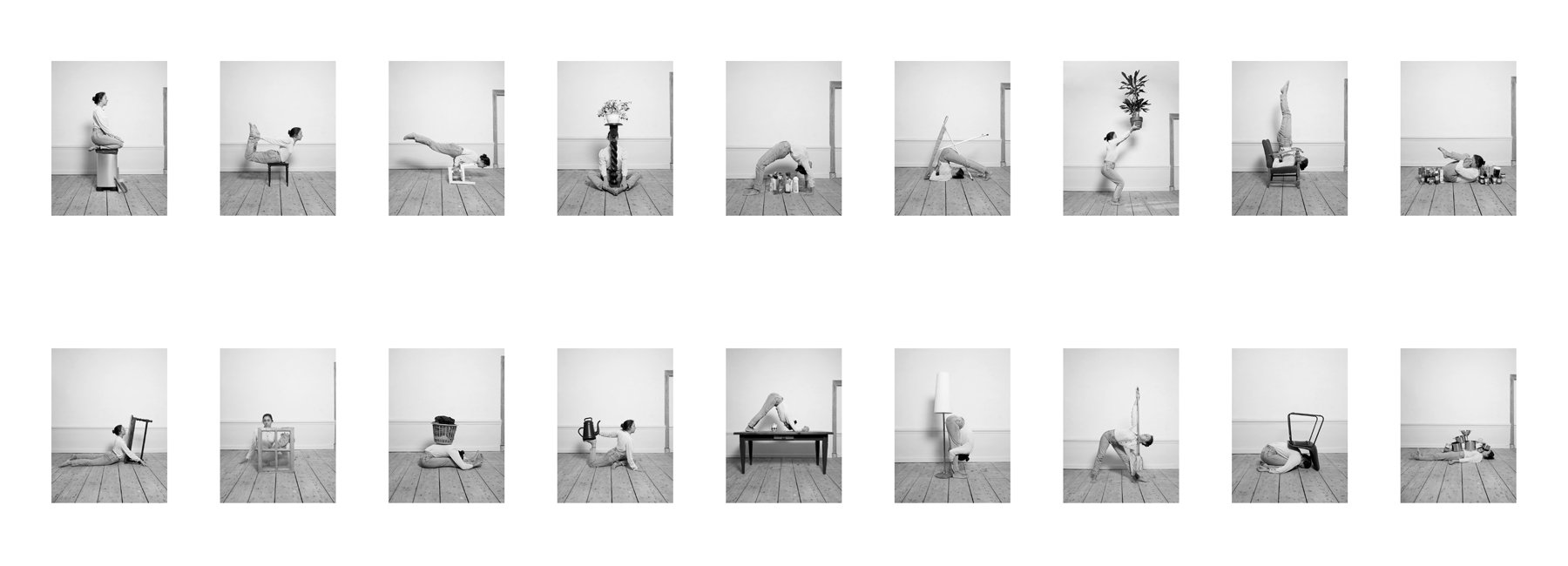 artist csilla klenyánszki reflects on the housework gender gap through ironic yoga sequence