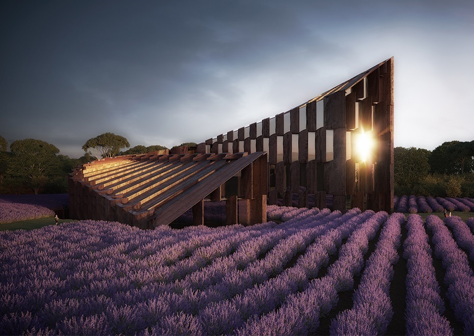 Hachem Designs Hotel Among Lavender Fields in Australia