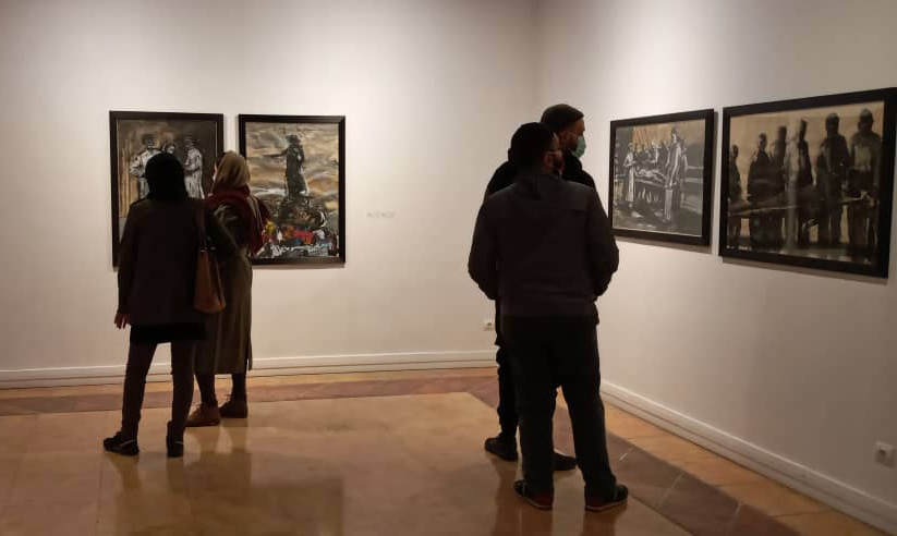 گزارش تصویری نمایشگاه "یاد استاد" در خانه هنرمندان ایران