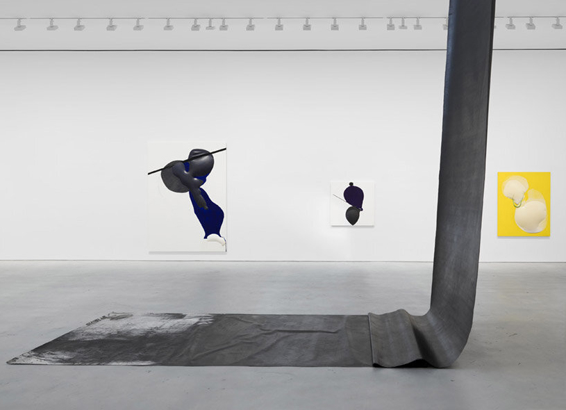 takesada matsutani exhibits his "gutai" material experimentations at HAUSER & WIRTH