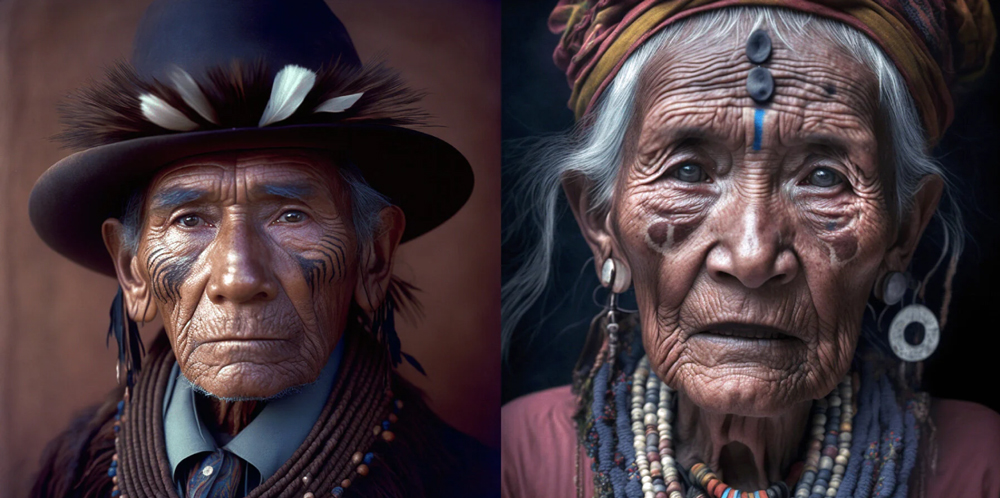 these shamans don`t exist, but one architect still captures their portraits