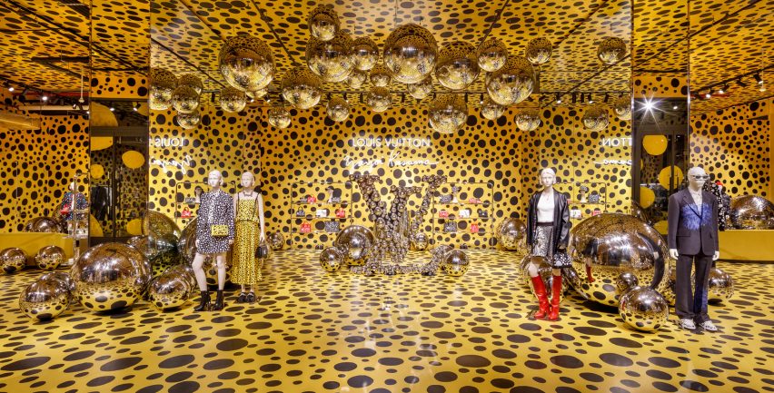 بازسازی Louis Vuitton با خالهای زرد Yayoi Kusama