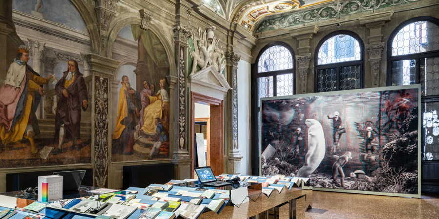 Step inside the exhibition "everybody talks about the weather" at fondazione prada venice