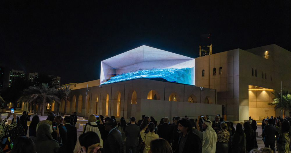 d`strict`s perpetual digital "wave" installation kicks off abu dhabi`s public art initiative