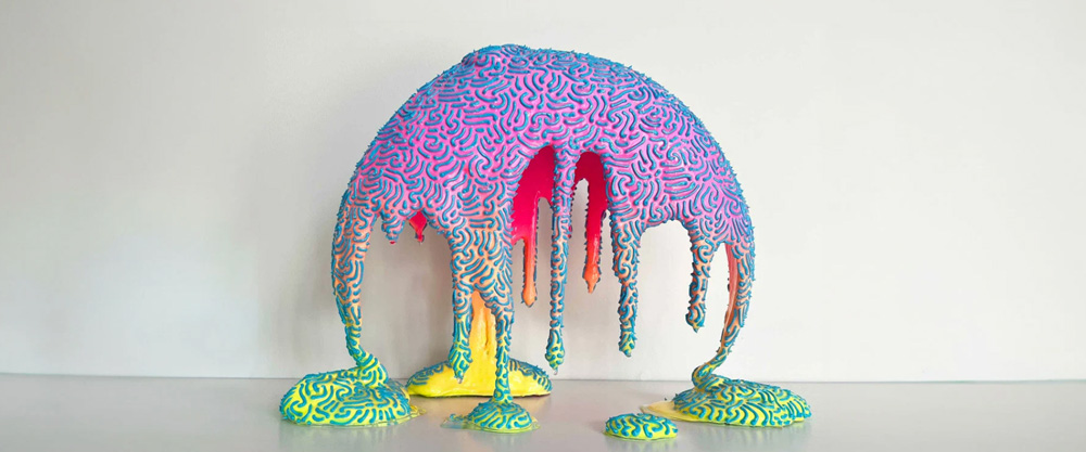 Oozing artworks by dan lam drip down portland gallery exhibition "cosmic shake"