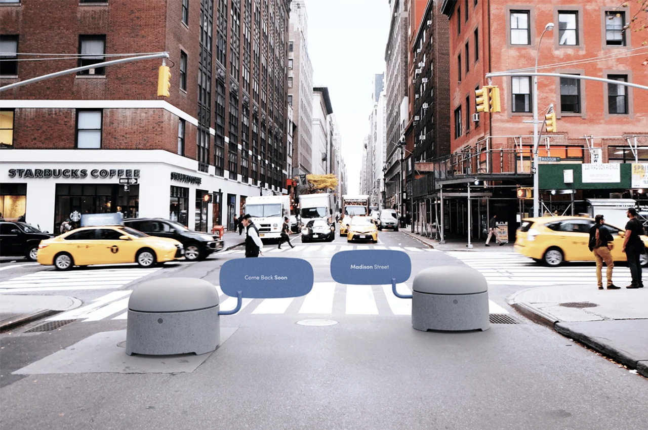 Revamping urban pedestrian spaces with these friendly bollards to improve roadside safety