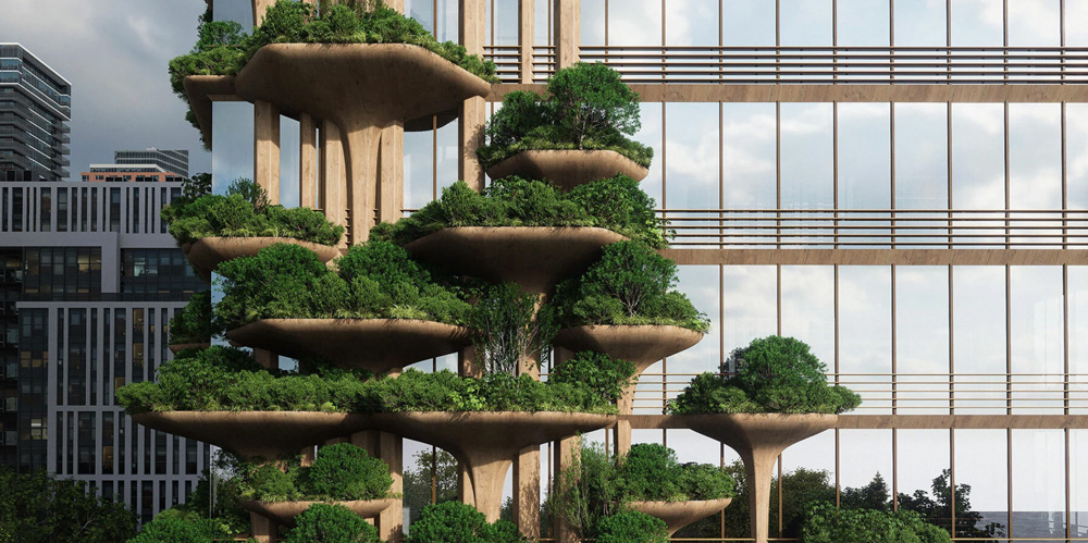 Like fungal growths, lush terraces will climb são paulo`s urupê tower by victor ortiz