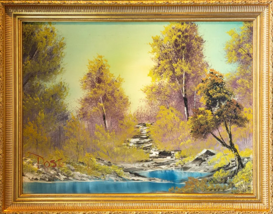 The first Bob Ross work from "The Joy of Painting" is on sale