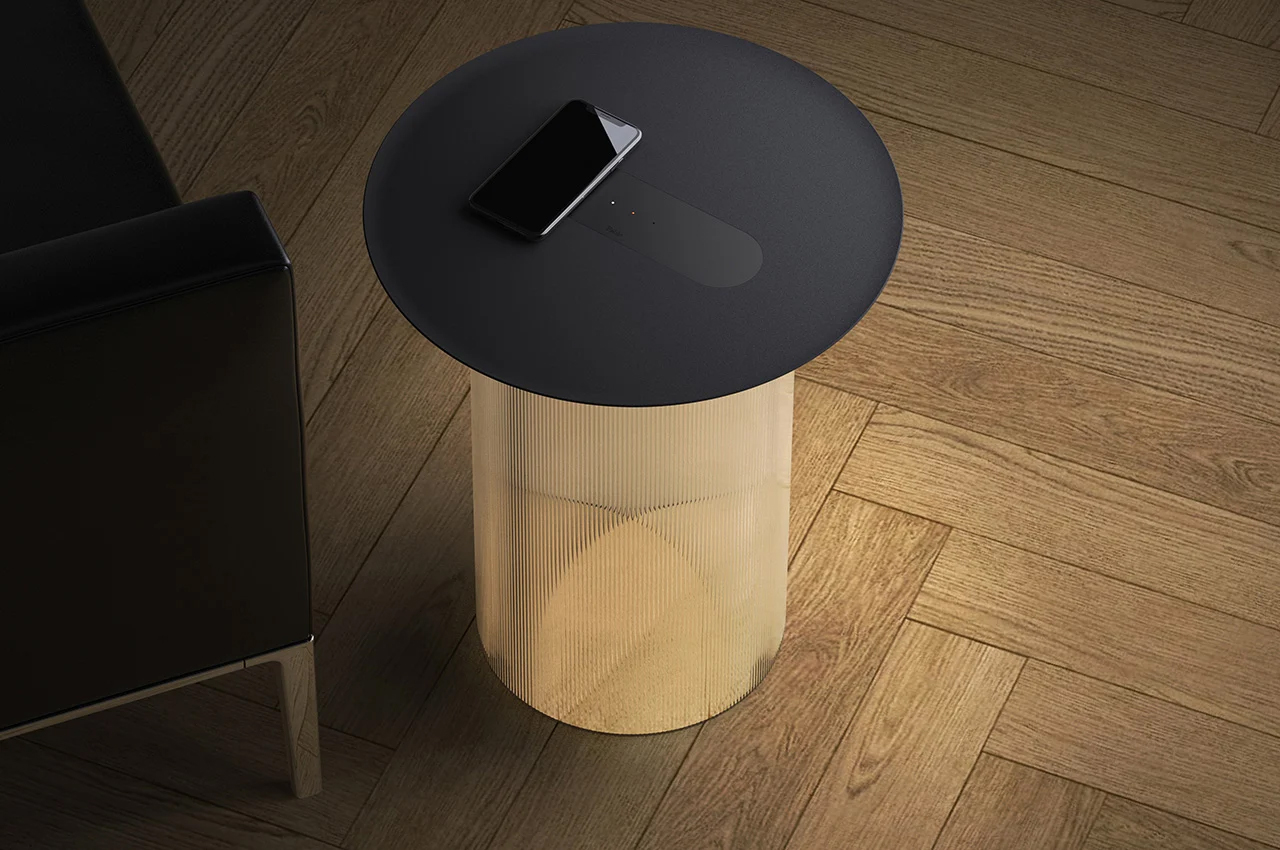 These smart & sleek lighting designs incorporate wireless charging trays