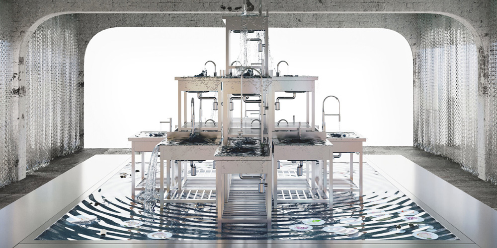 Harry nuriev and we are ona stack overflowing kitchen sinks for pop-up installation in paris