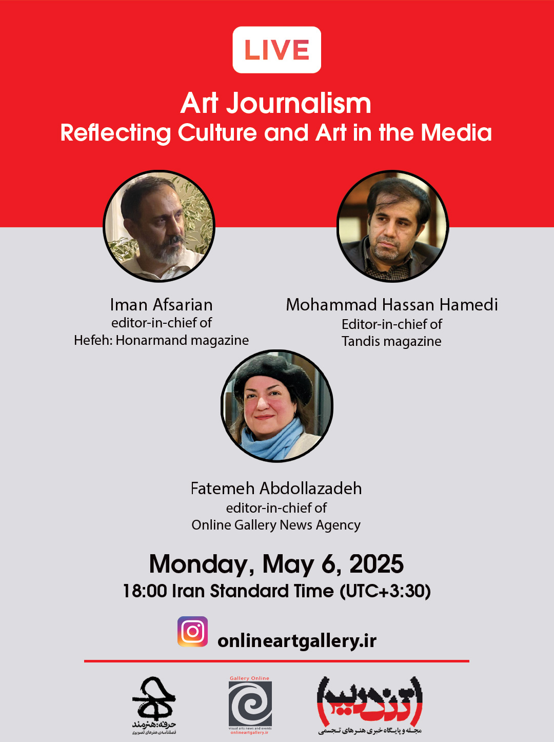 First Live Session of the “Art Journalism: Reflecting Culture and Art in the Media” Series