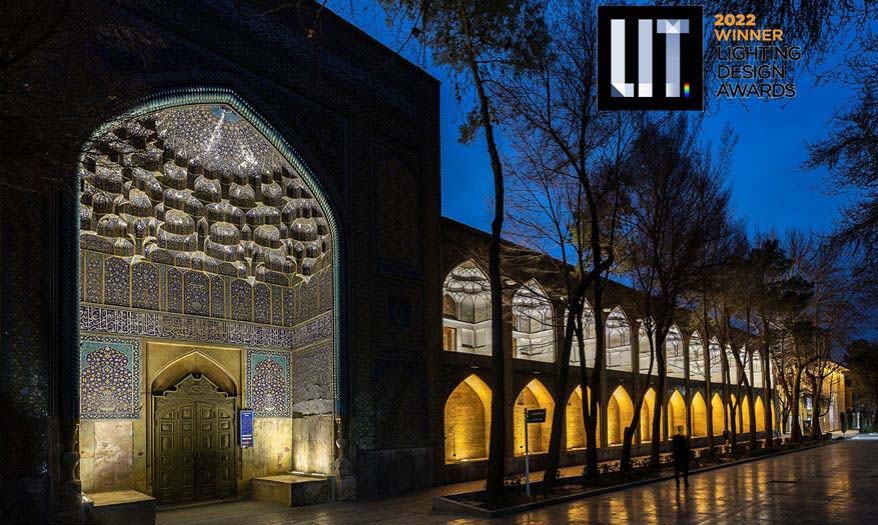 مدرسه چهارباغ اصفهان در صدر برگزیدگان جایزه طراحی روشنایی‌ LIT