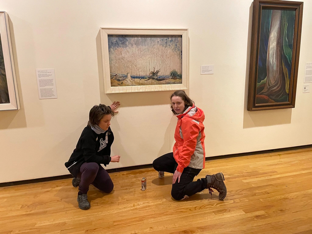 Climate Activists Splash Emily Carr Painting with Maple Syrup at Vancouver Art Gallery