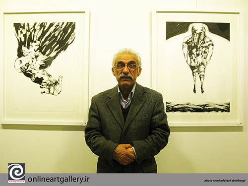 گزارش تصویری نمایشگاه آثار کاریکاتور «کیومرث کیاست» در گالری «ساربان»