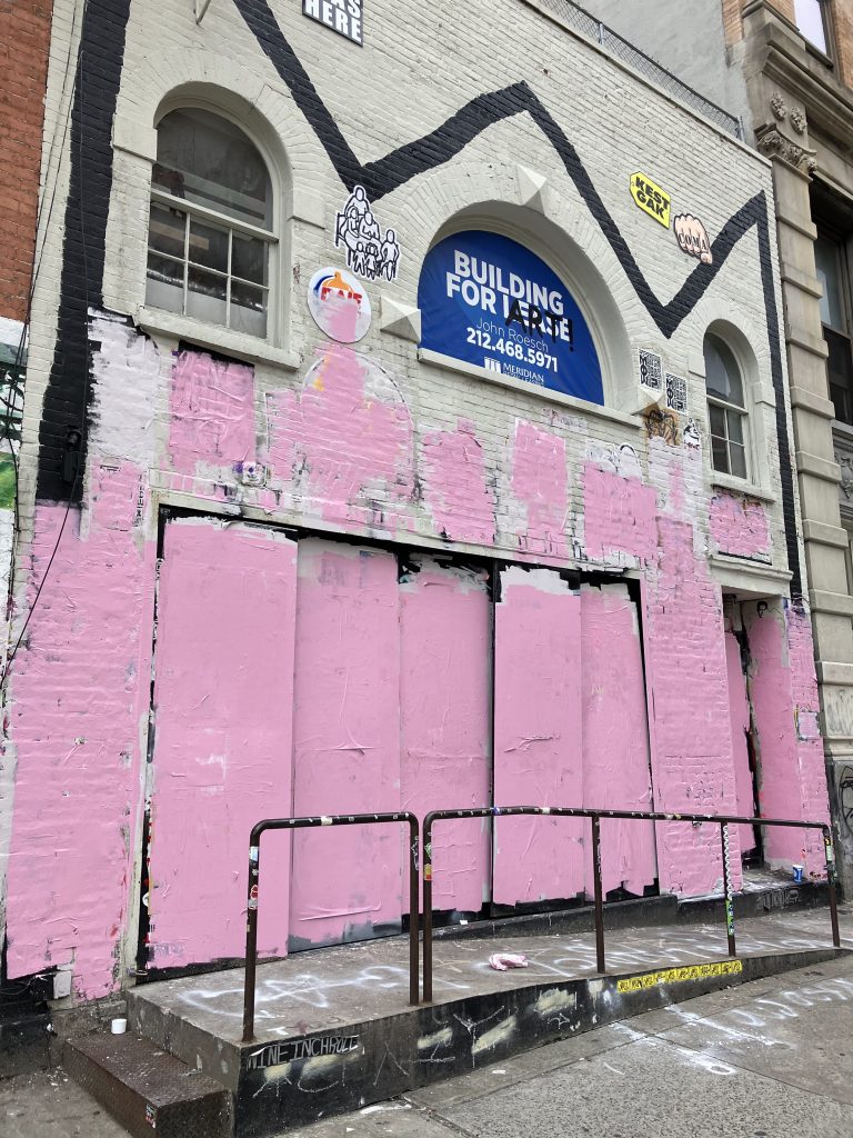 Jean-Michel Basquiat’s Former Studio, Now Home to Angelina Jolie’s Fashion Label, Has Inexplicably Been Coated in Pink Paint