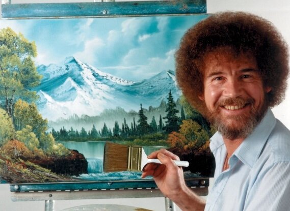 نخستین نقاشی که «باب راس» در تلویزیون کشید به فروش گذاشته می شود