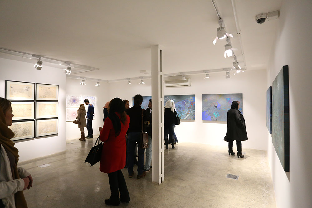 گزارش تصویری «سوپِ کوانتوم»، نمایشگاه نقاشی و طراحی م. احمدی منفرد در گالری محسن