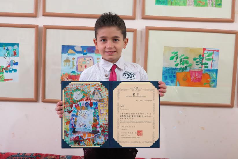 کسب دیپلم افتخار مسابقه نقاشی کاناگاوای ژاپن توسط دانش آموز تبریزی
