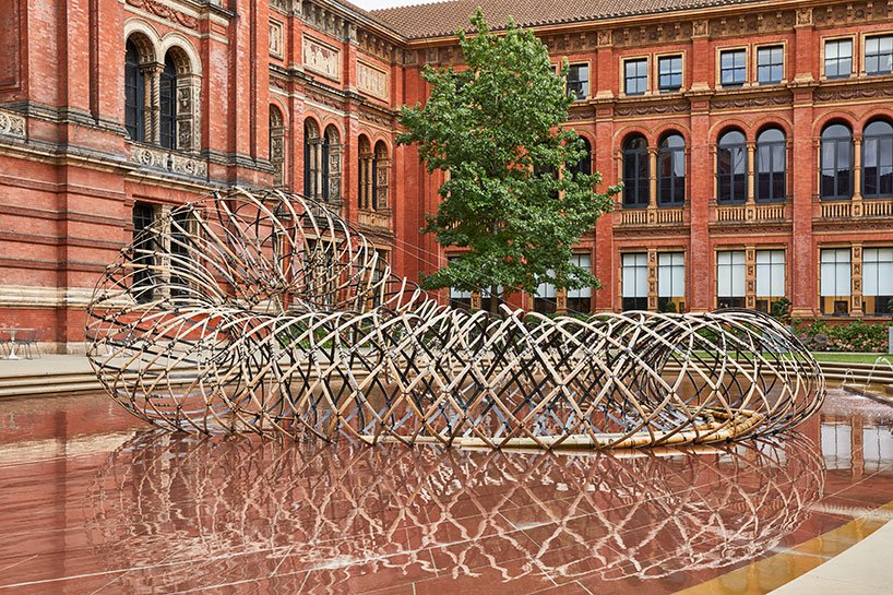 kengo kuma interweaves bamboo and carbon at london design festival 2019
