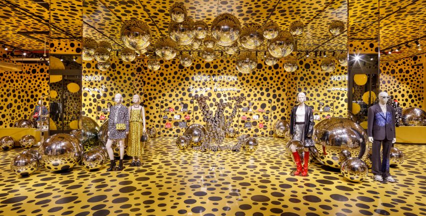 Louis Vuitton overhauls stores with Yayoi Kusama polka-dots and life-like animatronics
