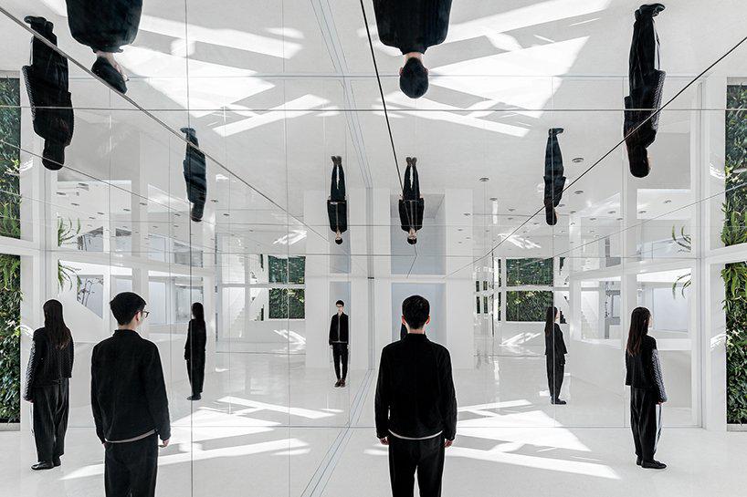 archstudio transforms traditional beijing dwelling into mirror-clad boutique