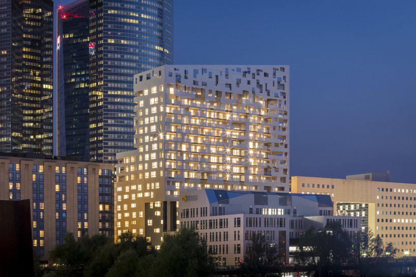 louis paillard adds perforated building to parisian financial district