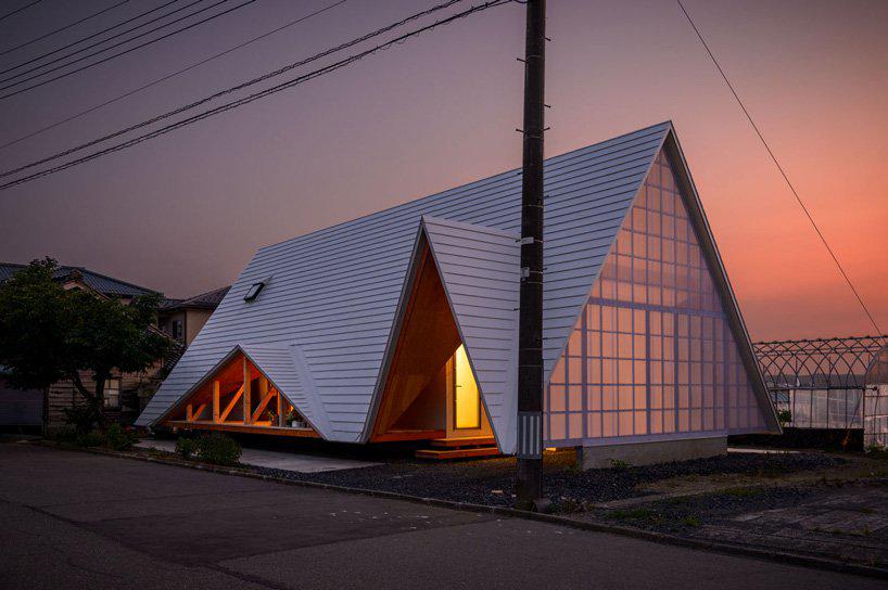 takeru shoji architects shapes the hara house as a large wooden tent in japan