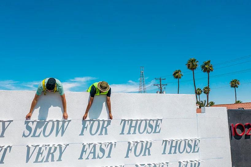 DAKU quotes shakespeare in his new shadow mural located in las vegas