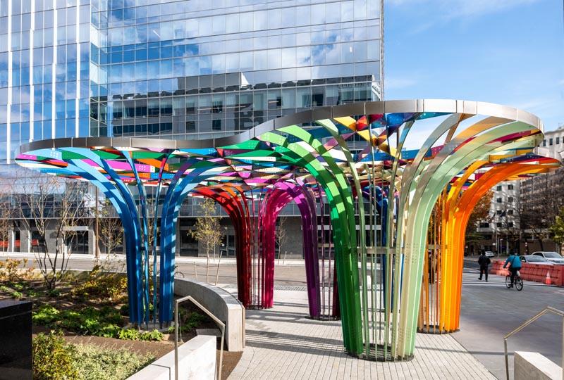 A Colorful Sculpture Named ‘Spectral Grove’ Has Been Installed In Philadelphia