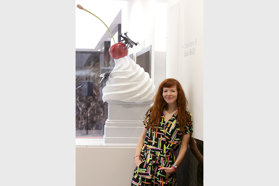 Whipped cream and cherry sculpture to grace London square