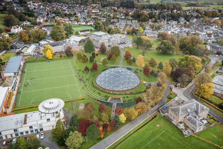 scotland`s first "living building" will feature a lightweight geodesic dome