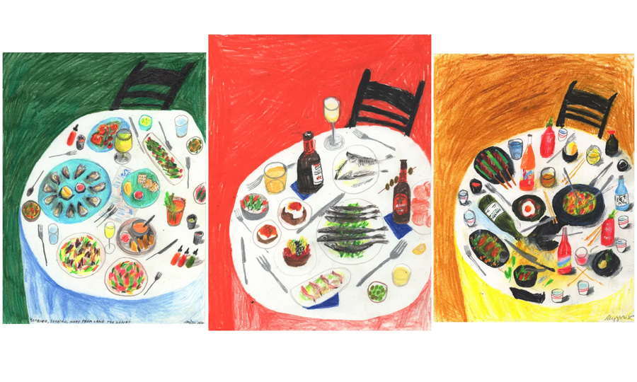 An illustrator`s memories of meals gone by