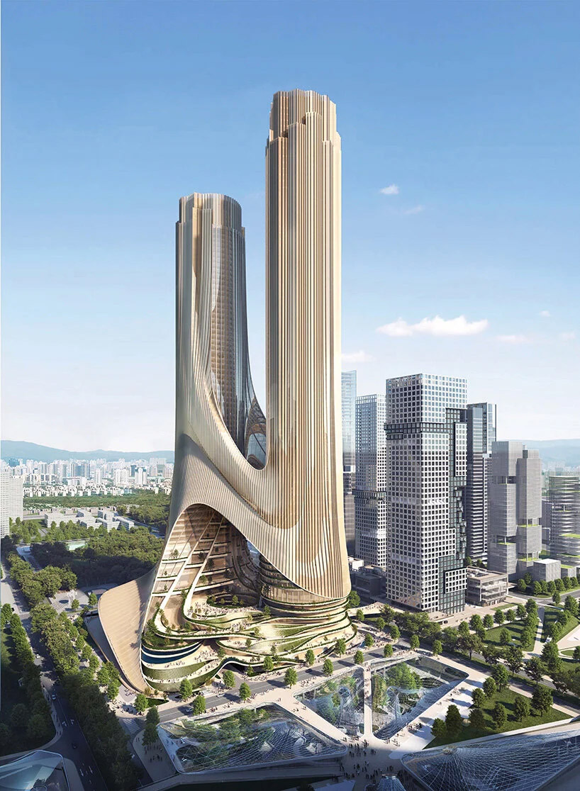 ساخت برج C توسط استودیو معماری zaha hadid در برجسته ترین پایگاه دفاتر مرکزی خلیج shenzhen